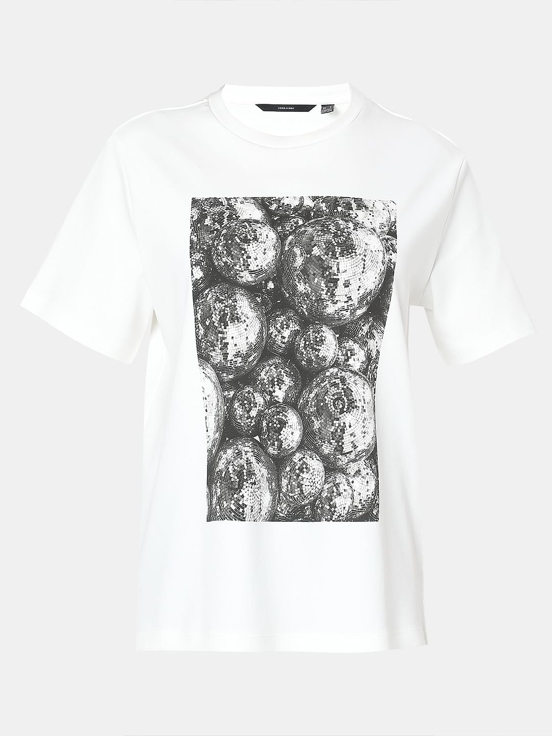 White Printed Organic Cotton T-Shirt