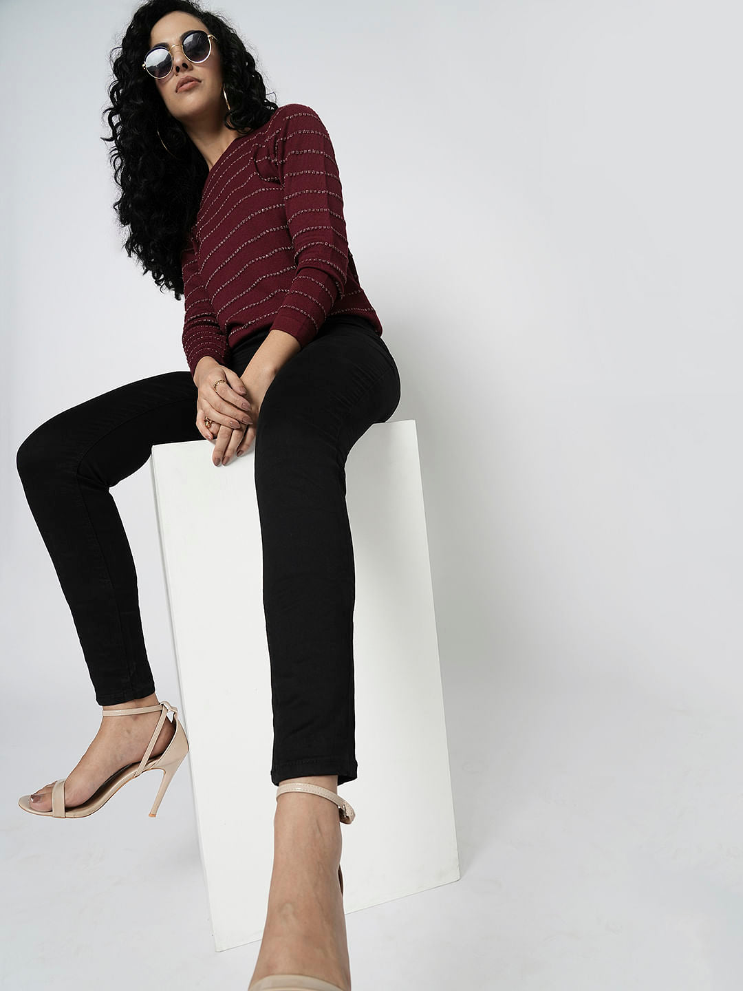 I.Scenery By Vero Moda Black High Rise Wendy Skinny Jeans