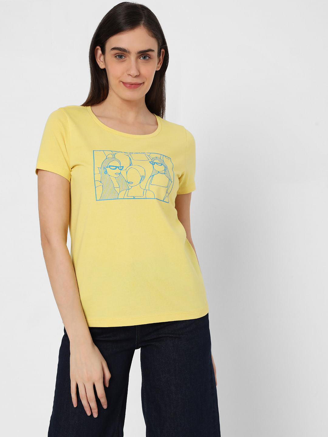Yellow Graphic Print T-Shirt