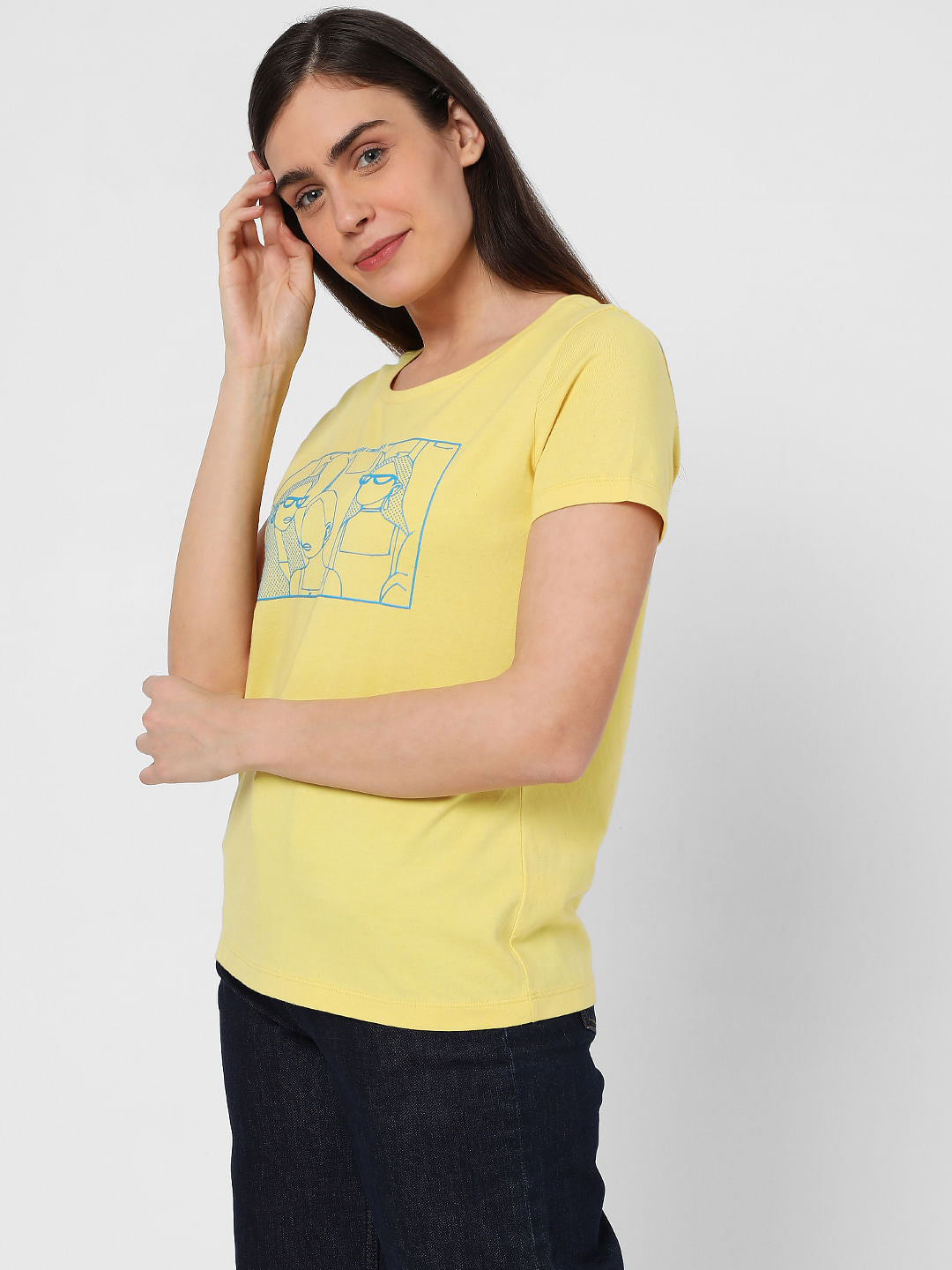 Yellow Graphic Print T-Shirt