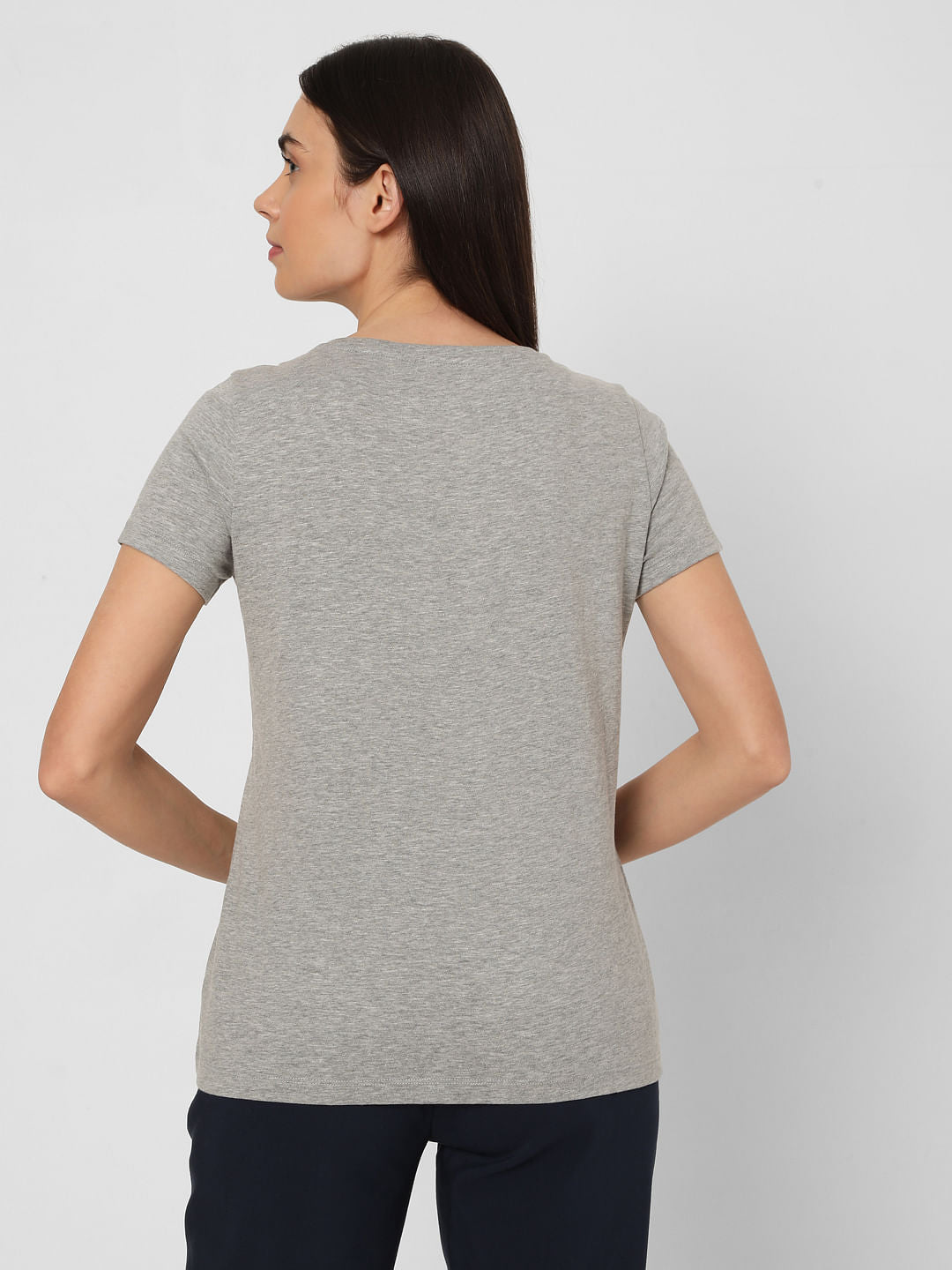 Grey Graphic Print T-Shirt