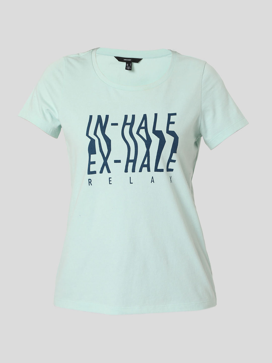 Blue Typographic Print T-Shirt