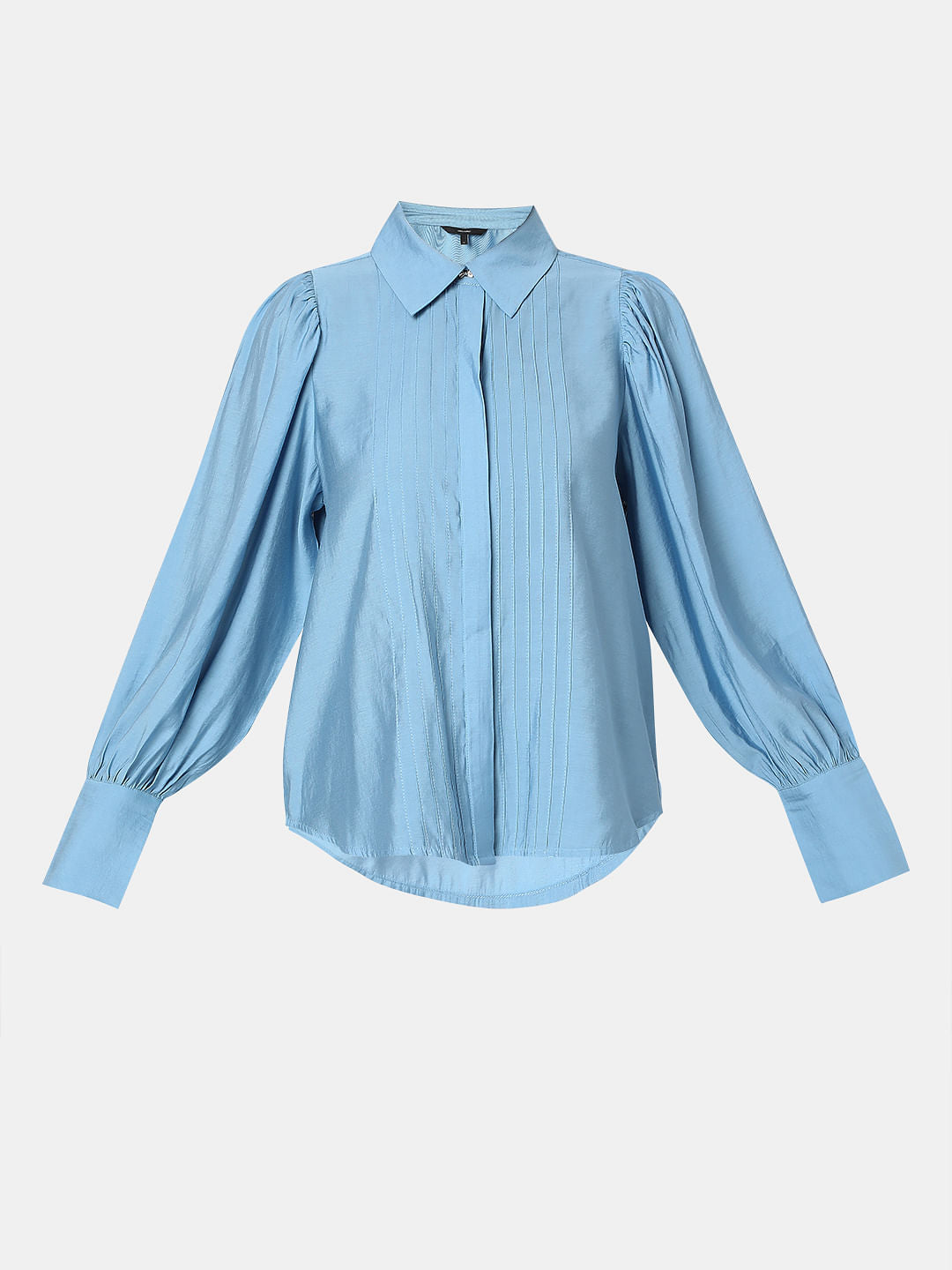 Blue Pintuck Detail Shirt