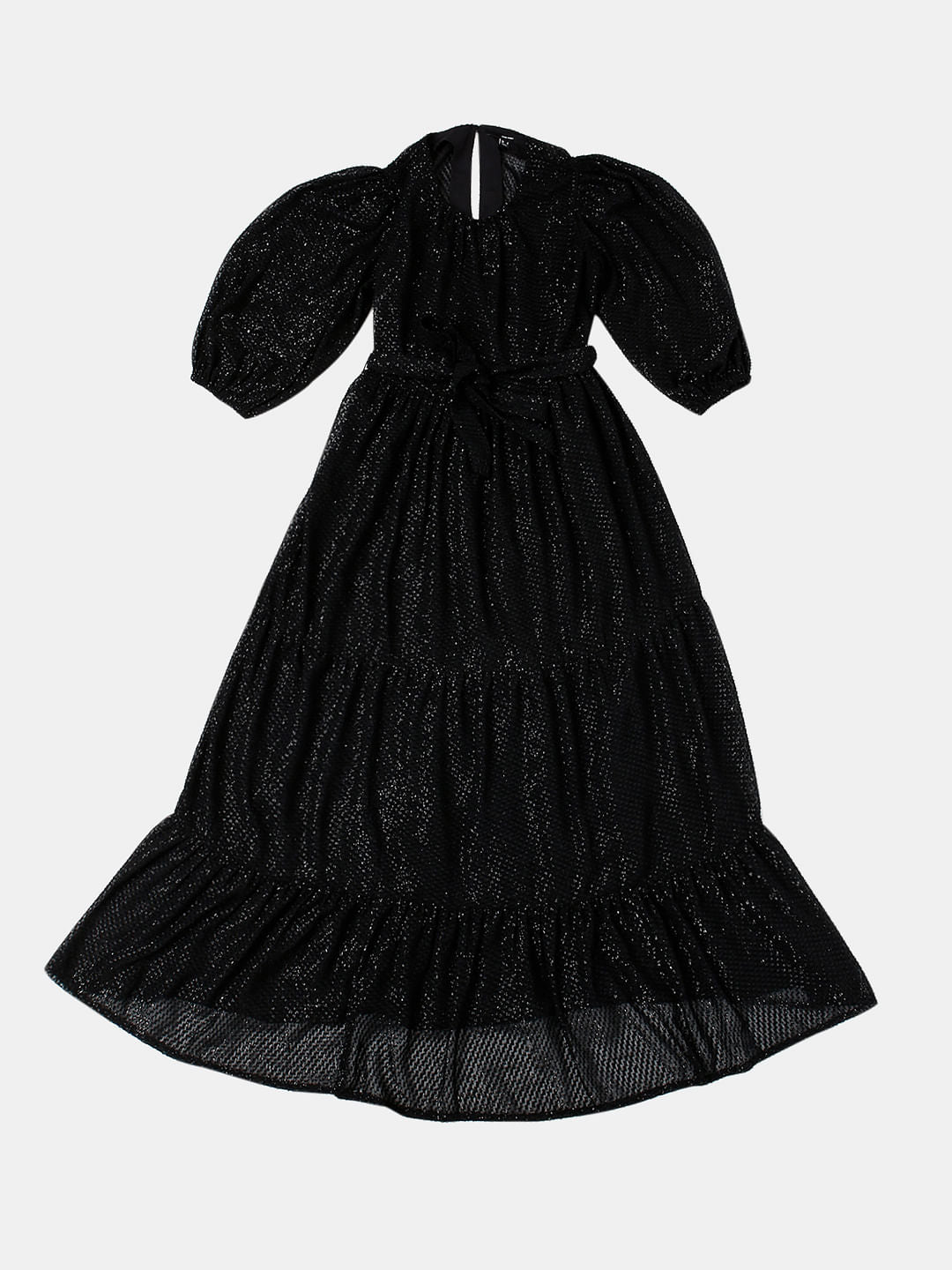 Black Shimmer Midi Dress