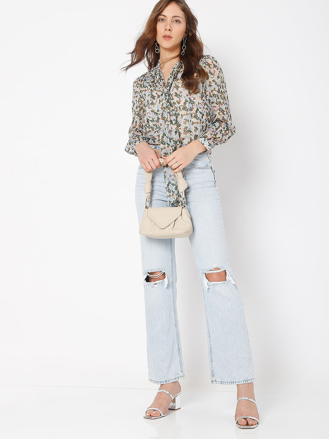 Green Floral Print Shirt