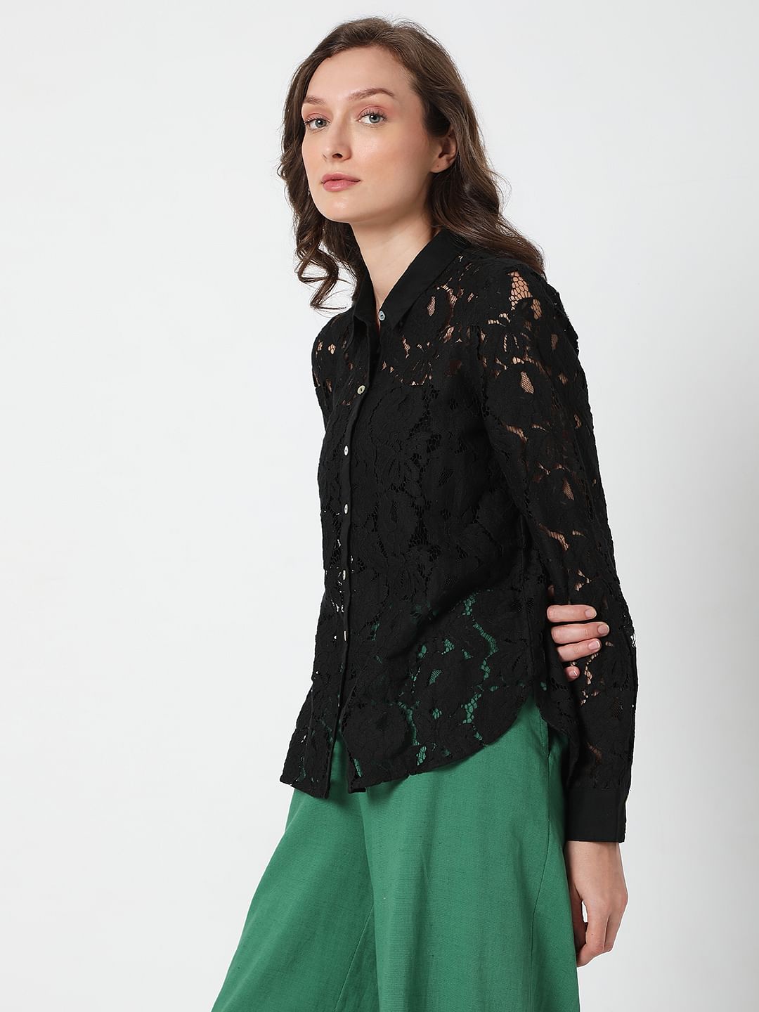 Black Lace Shirt