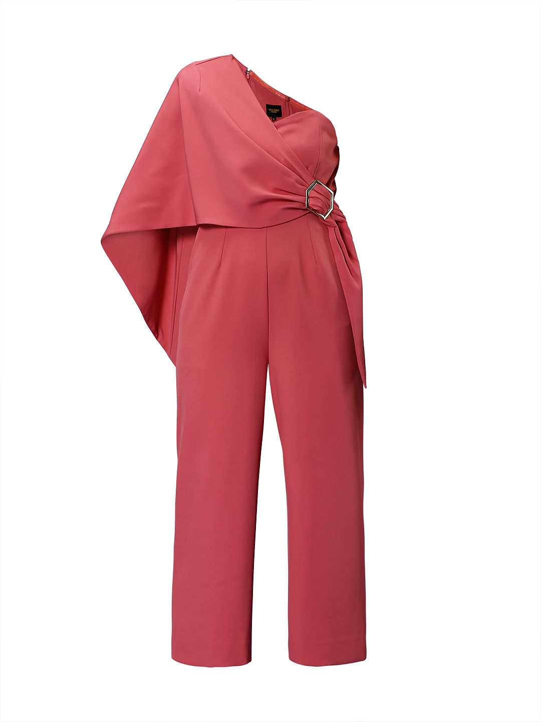 Marquee Pink One Shoulder Jumpsuit