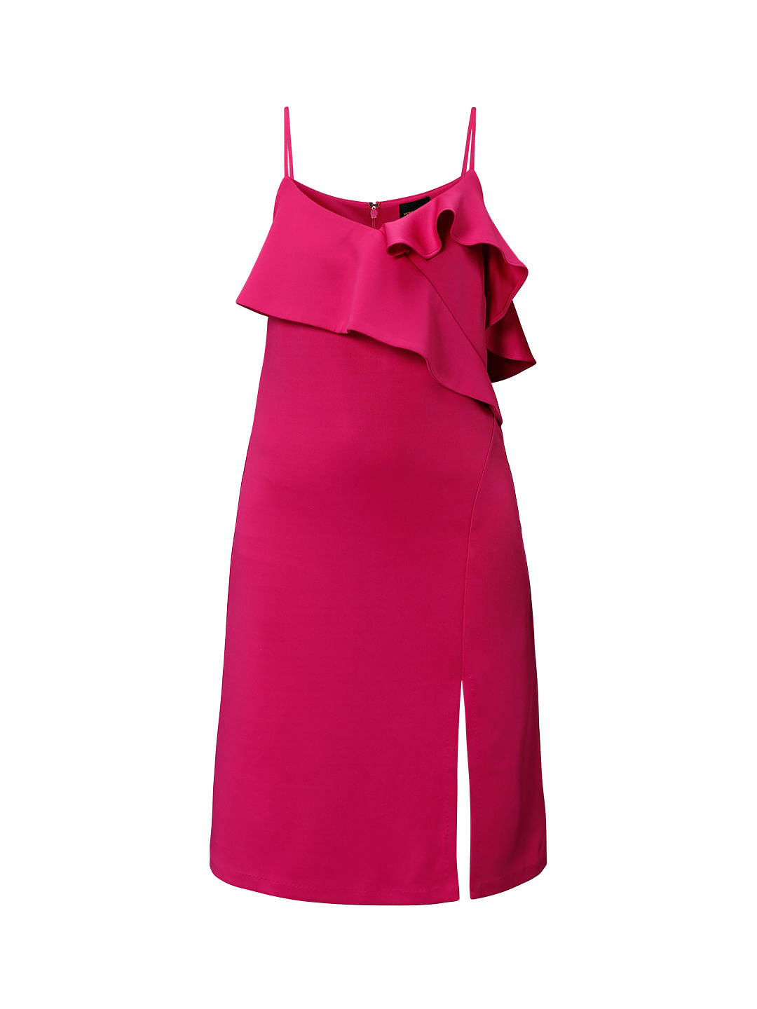 Marquee Pink Ruffle Shift Dress