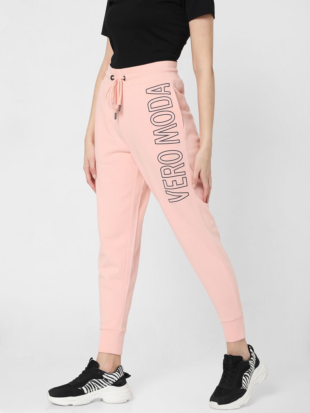 Pink Logo Print Lounge Joggers