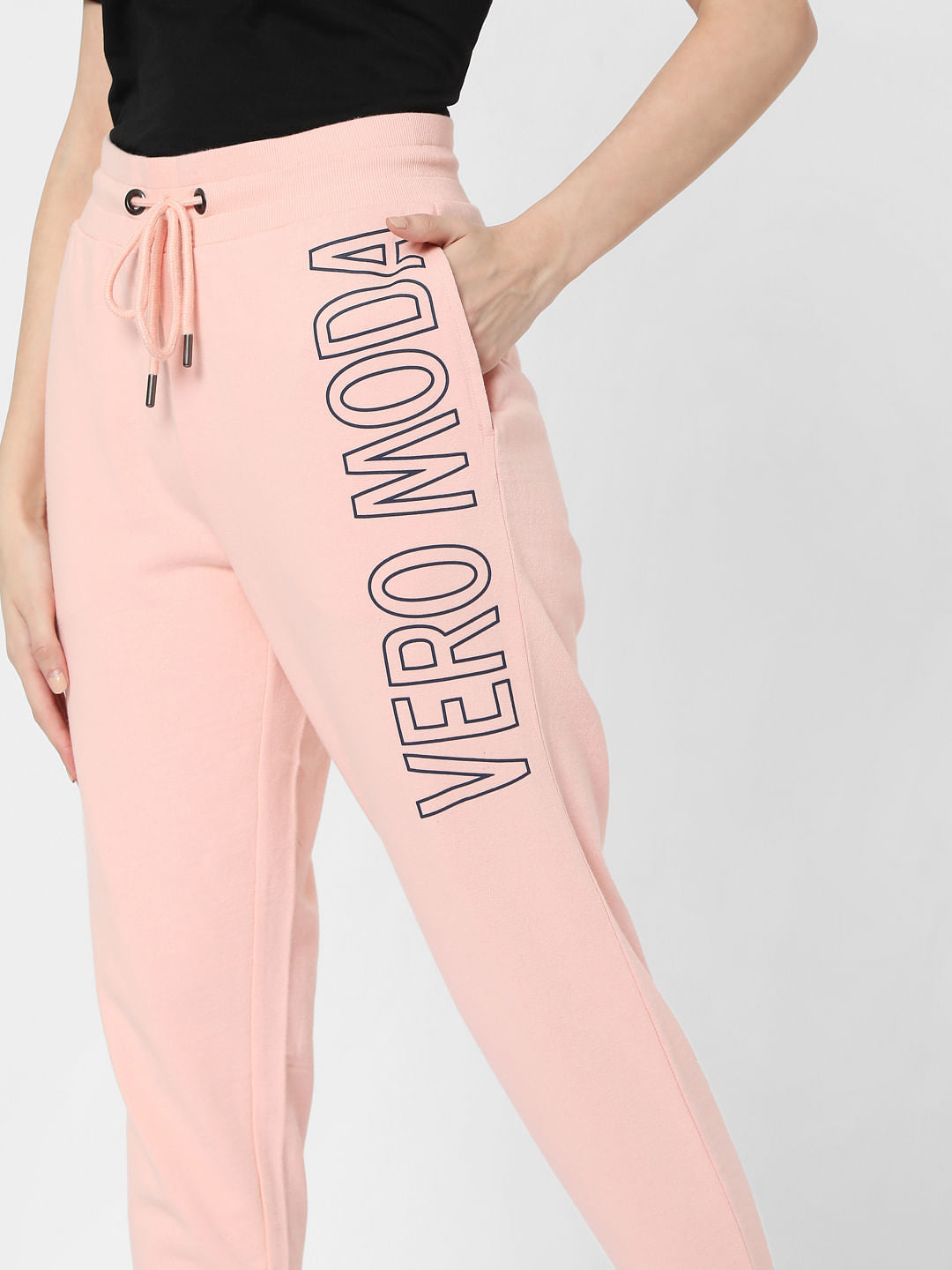 Pink Logo Print Lounge Joggers