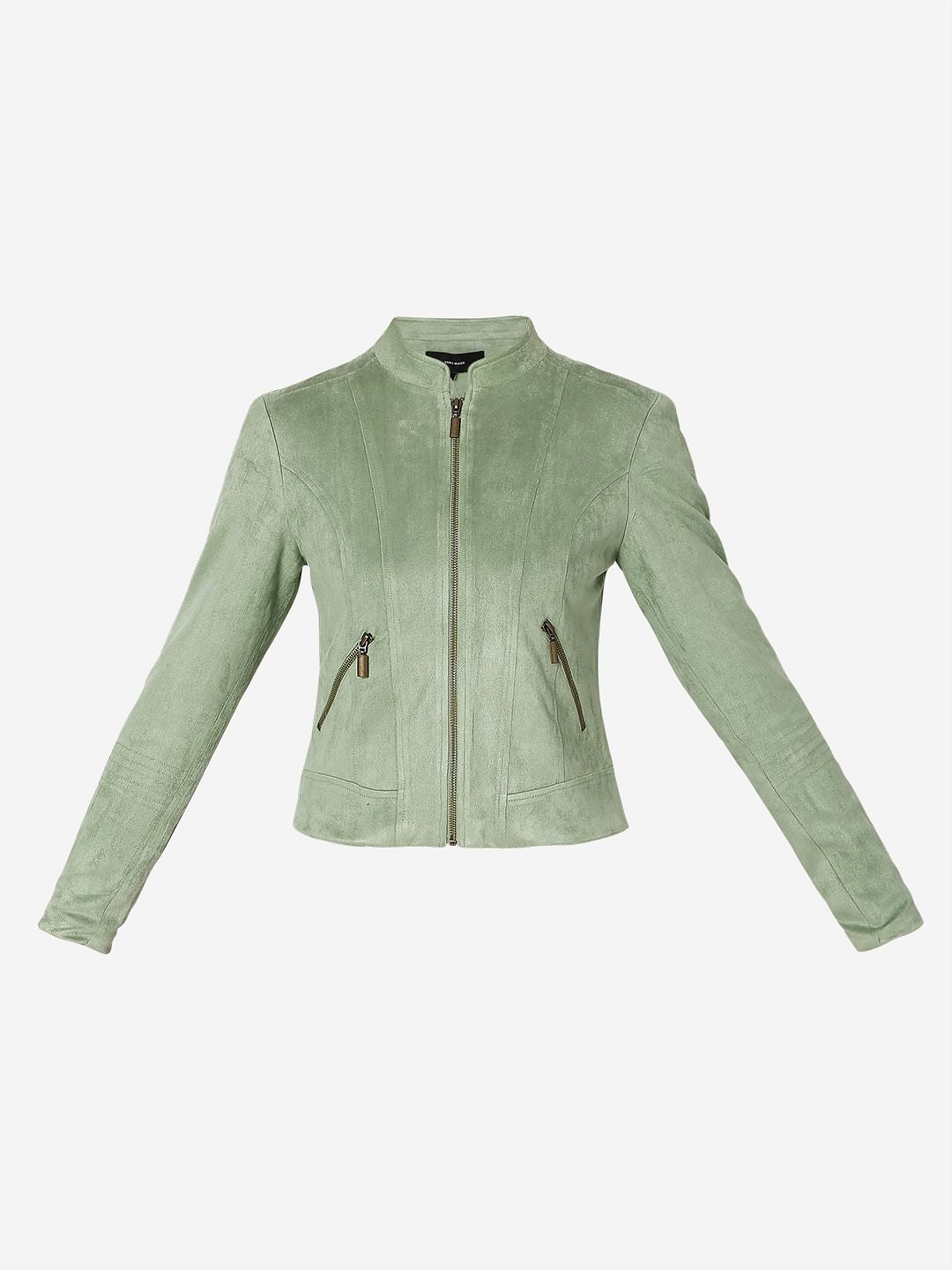 Green Faux Suede Jacket