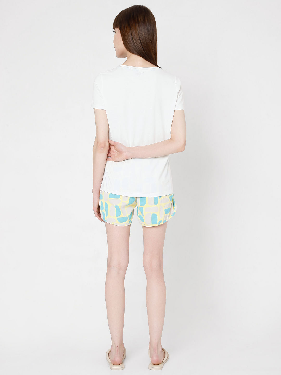 White T-Shirt & Shorts Set