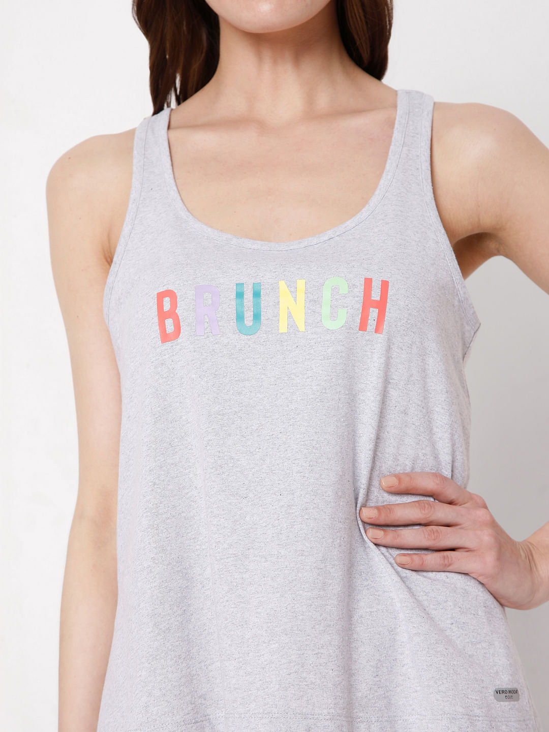 Grey & Yellow Tank Top & Shorts Set