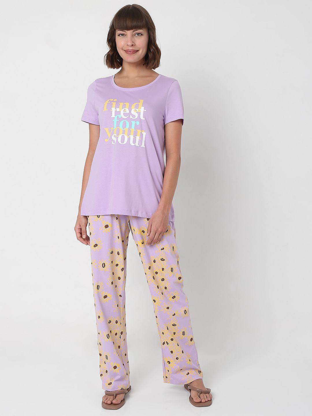 Lilac T-Shirt & Pyjama Set