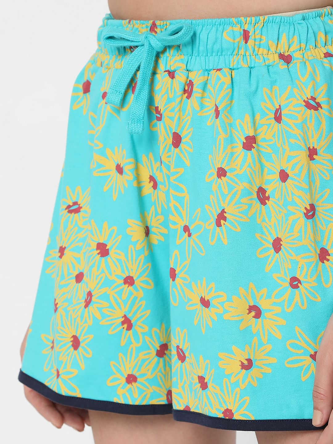 Blue Tank Top & Shorts Night Suit Set