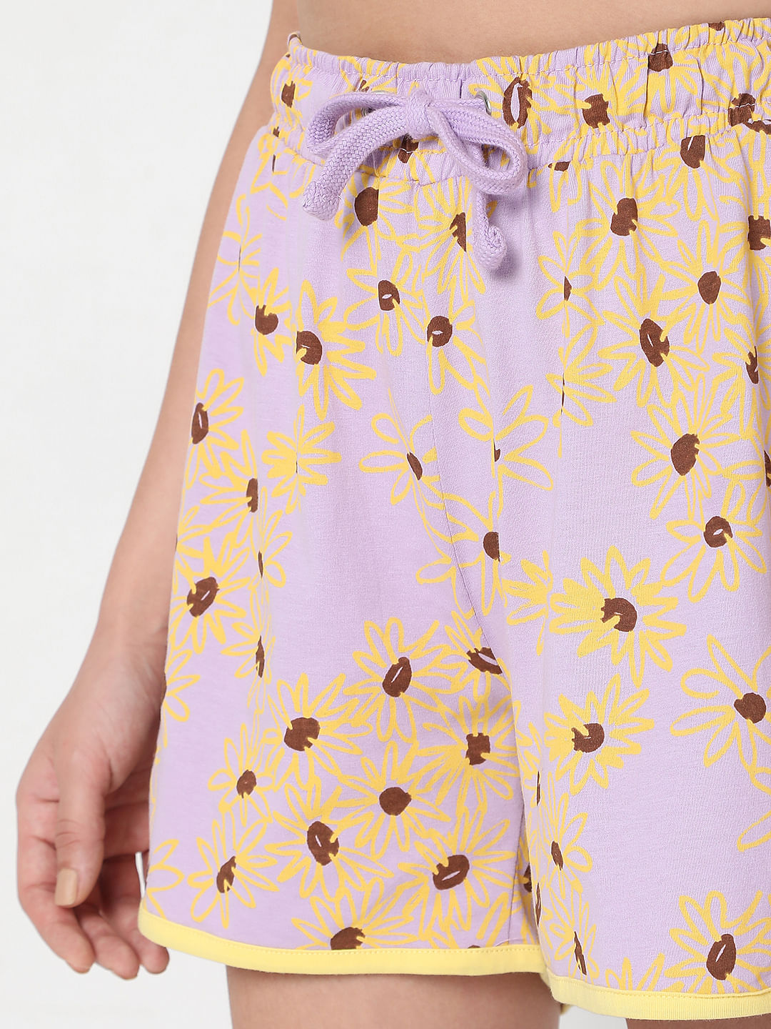 Purple Tank Top & Shorts Night Suit Set