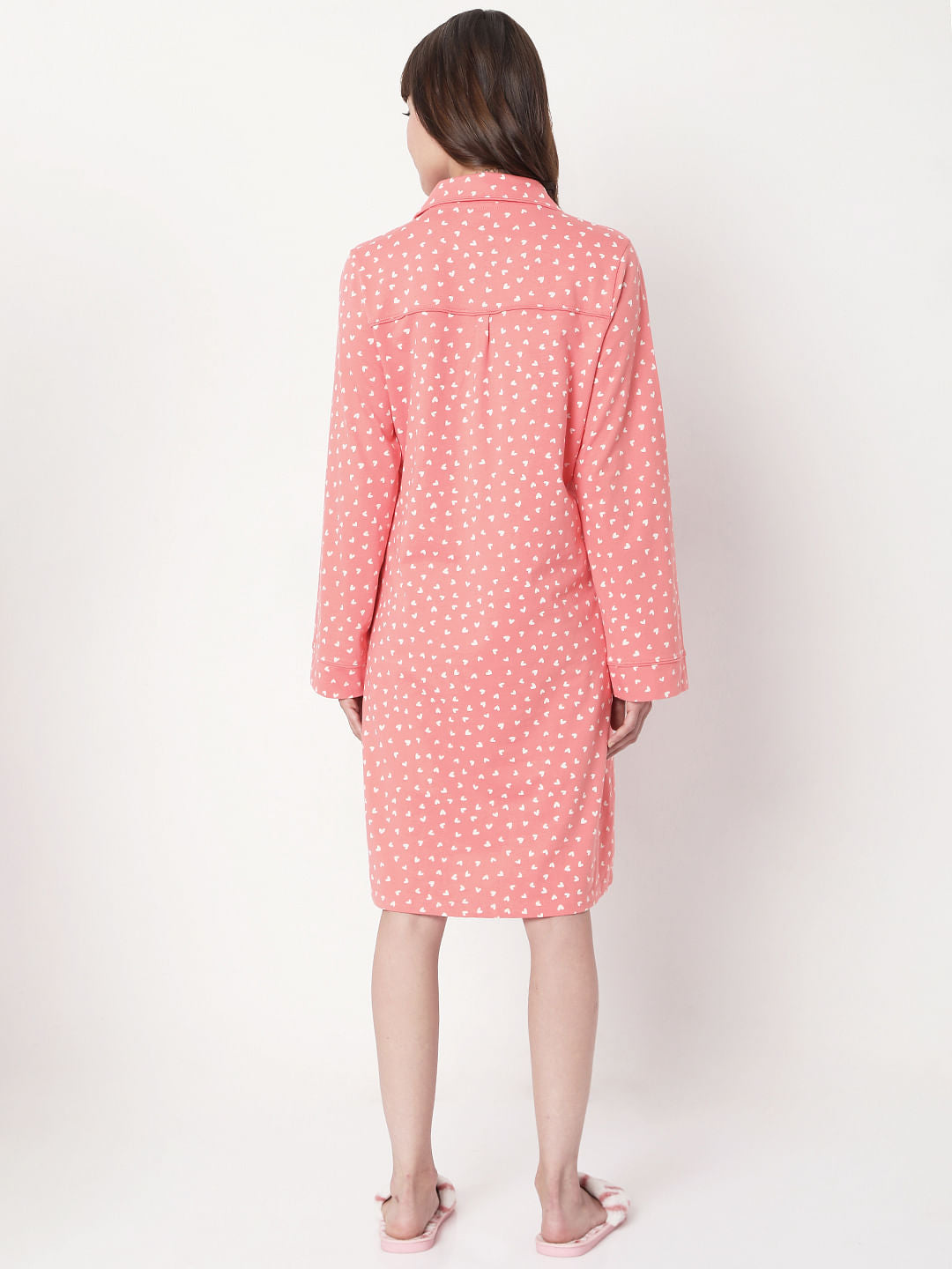 Pink Printed Night Dress