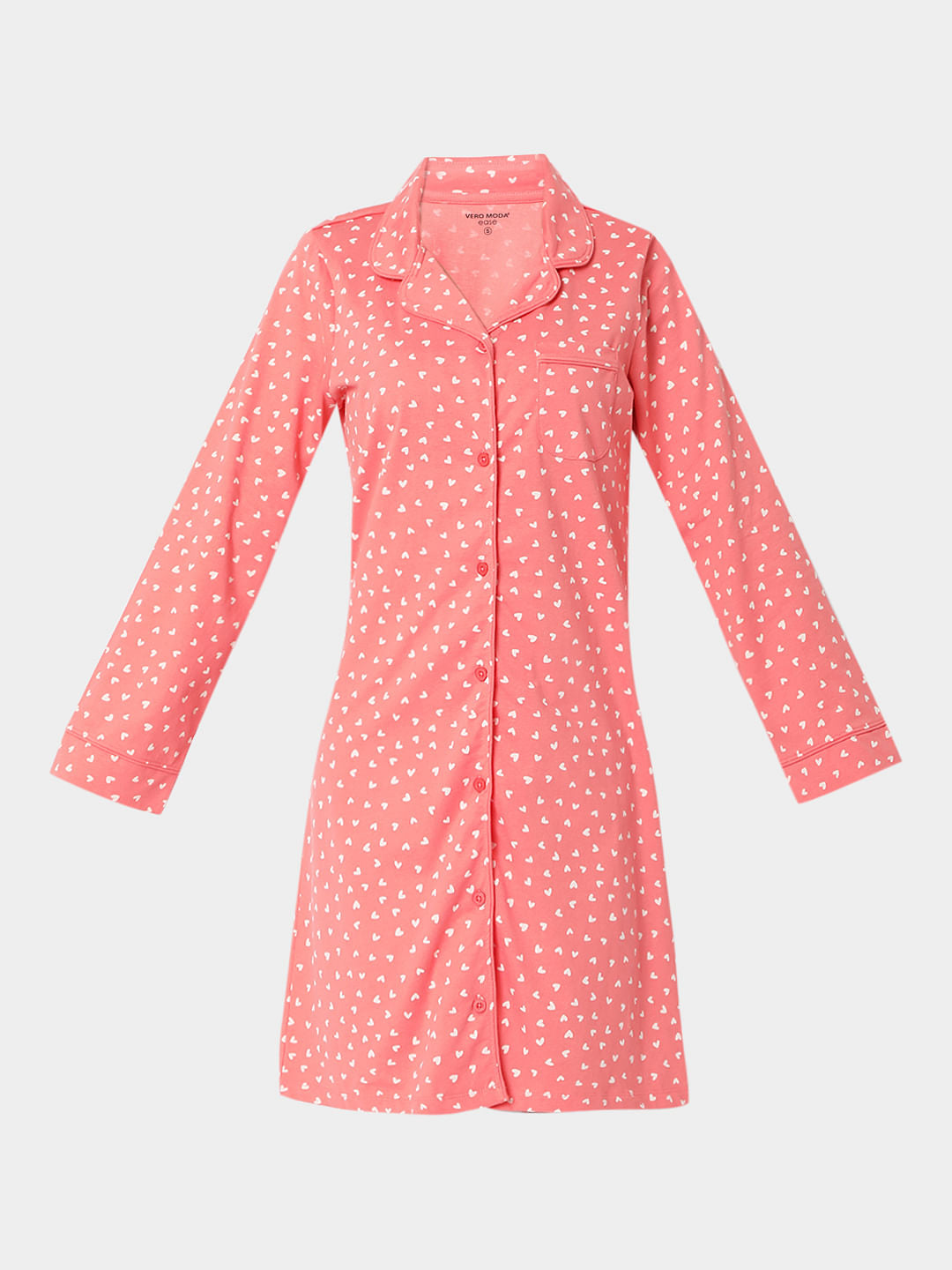 Pink Printed Night Dress