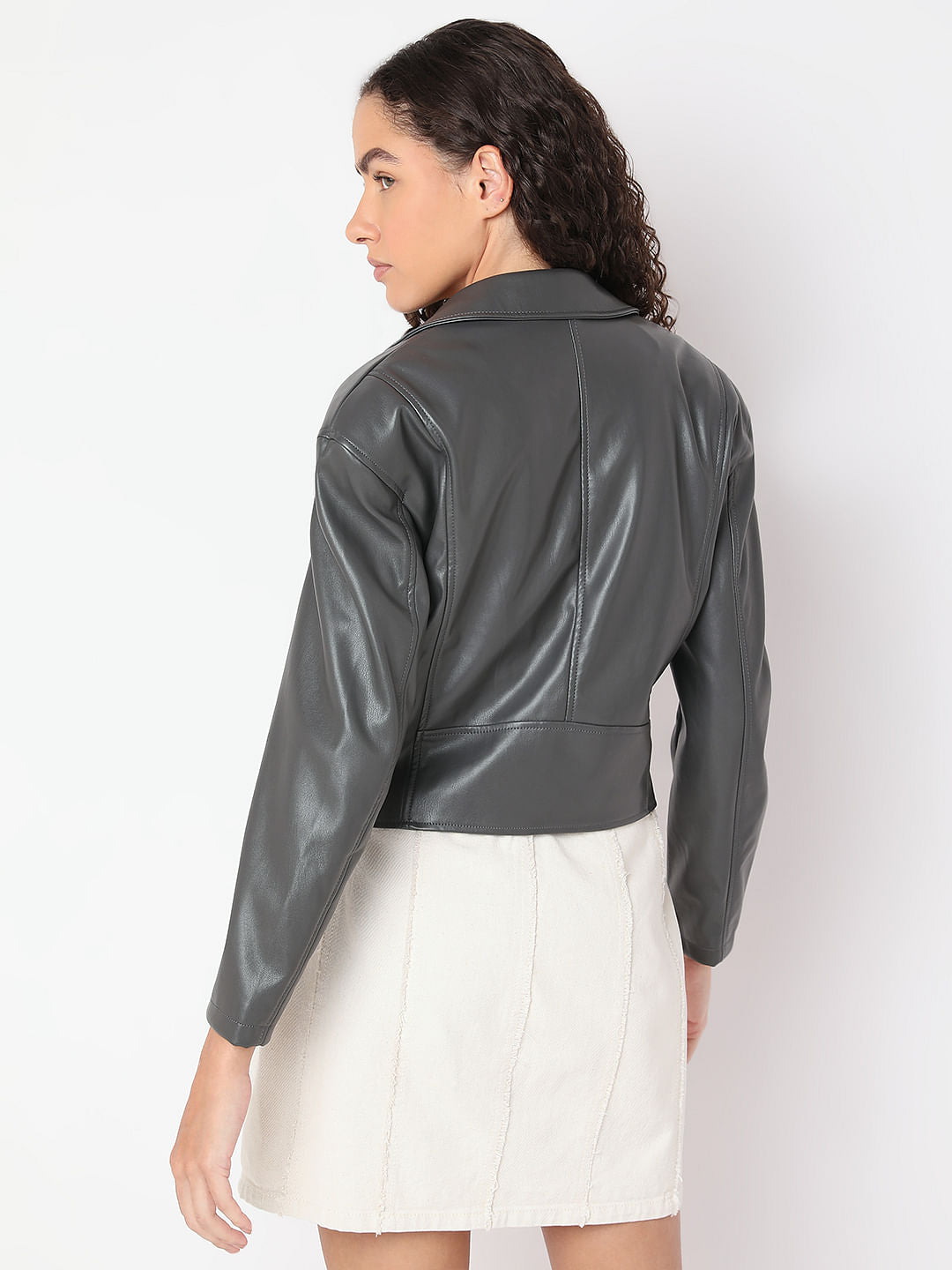 Grey Biker Jacket