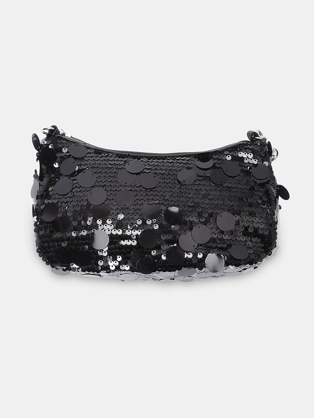 BLACK SEQUIN CROSSBODY BAG