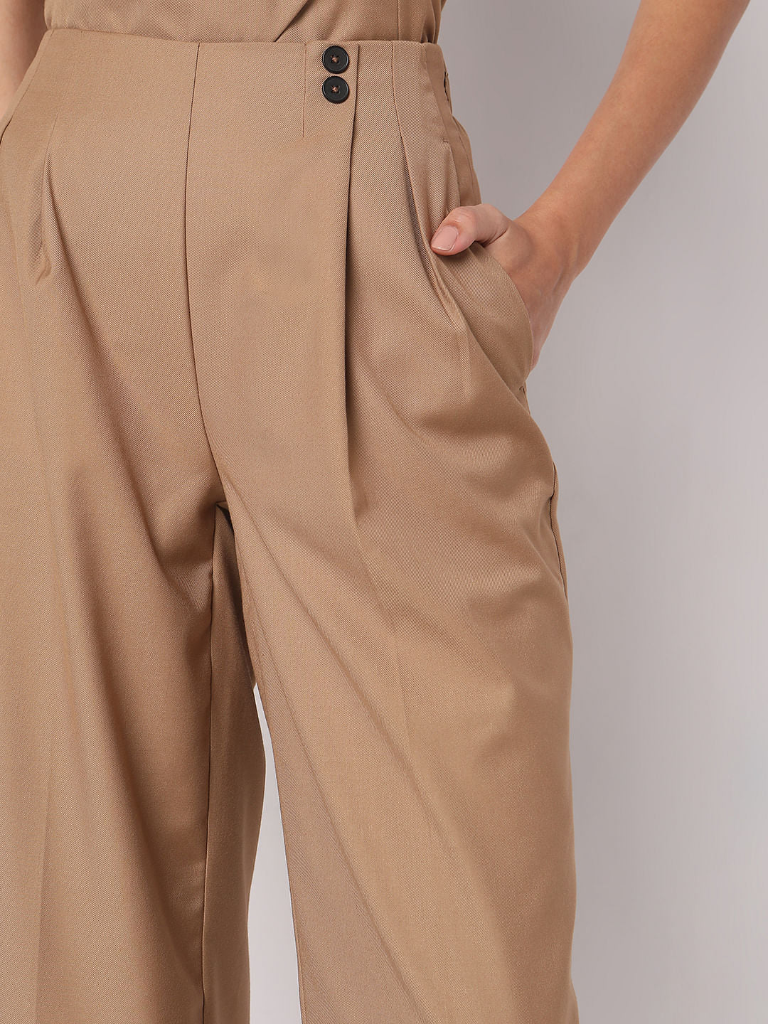 Beige Wide Leg Pant