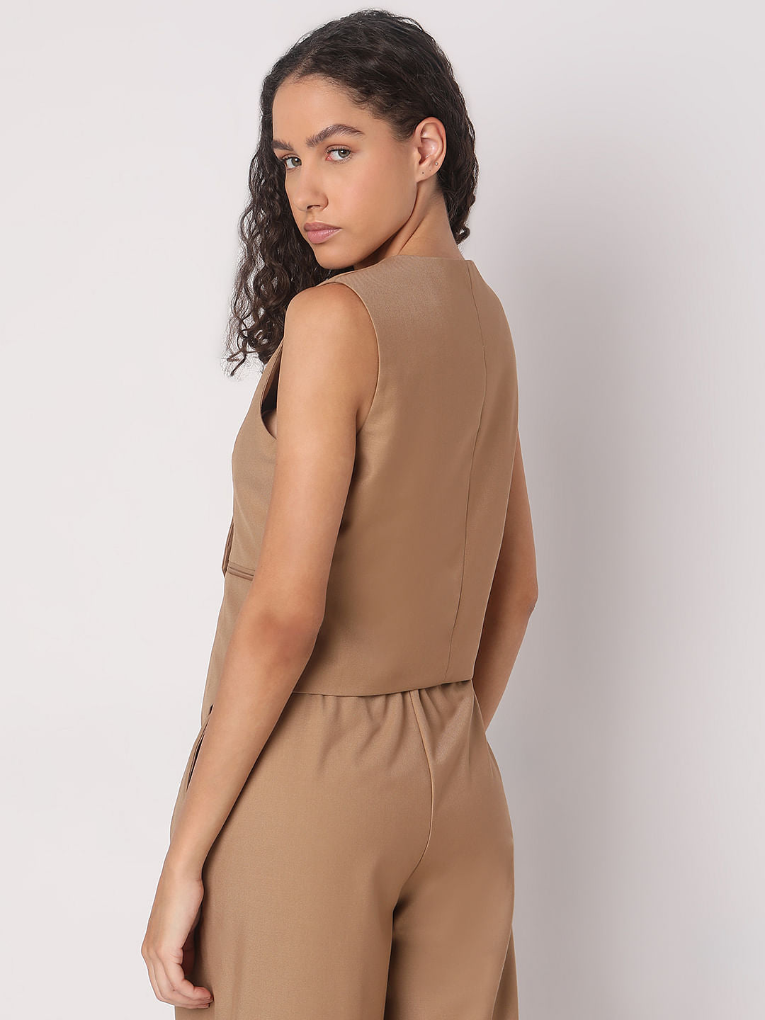 Brown Co-Ord Set Waistcoat