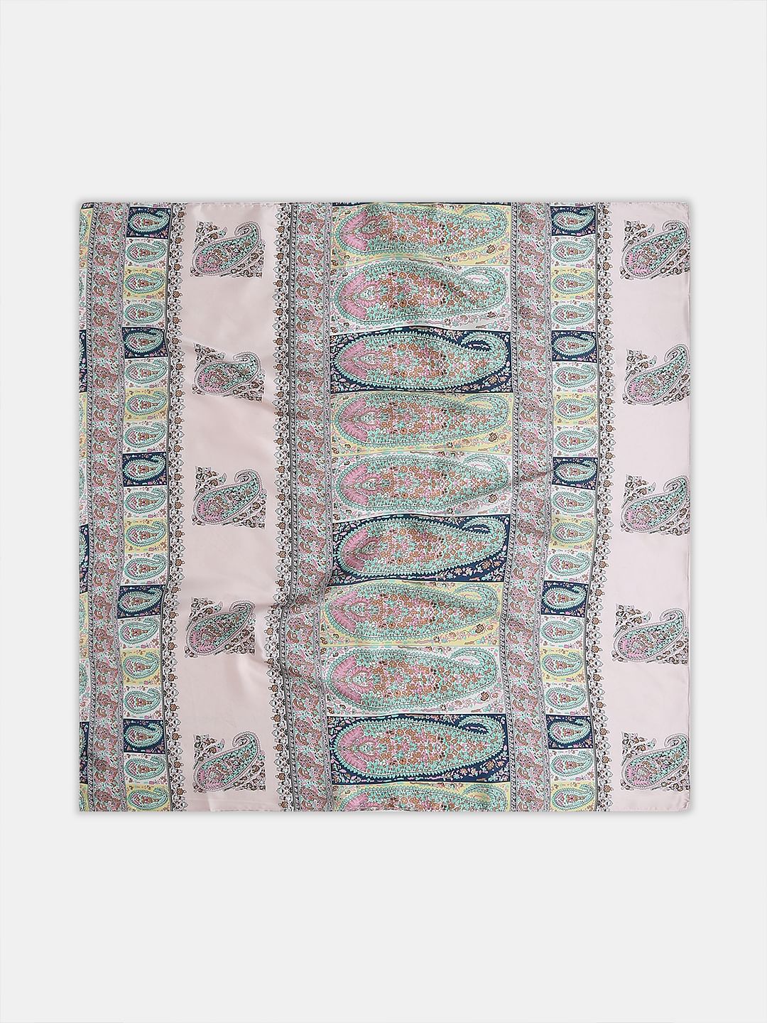Light Pink Paisley Print Scarf