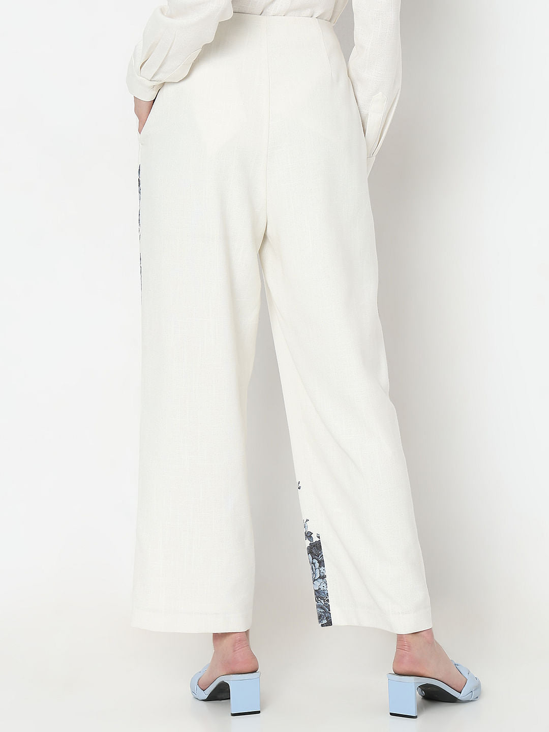 White Floral Co-Ord Set Pants