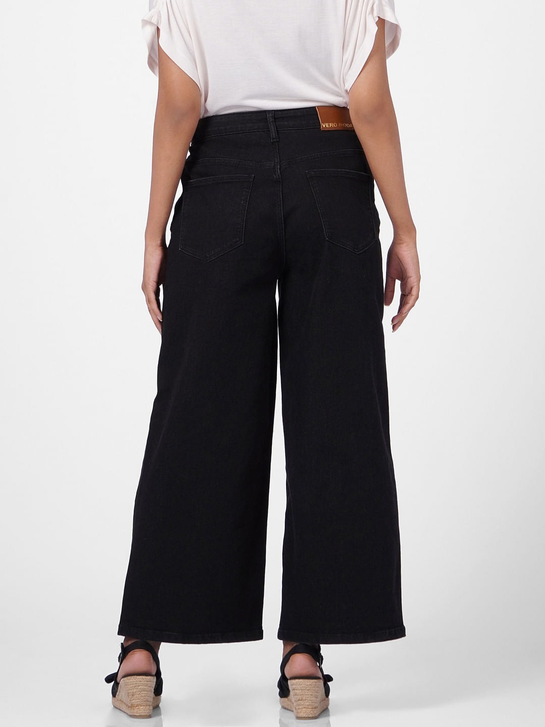 Black Zoey Wide-Leg Jeans