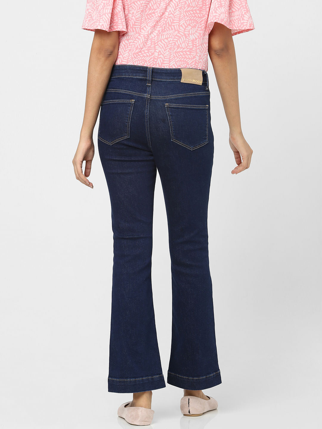 Dark Blue Mid Rise Petra Bootcut Jeans