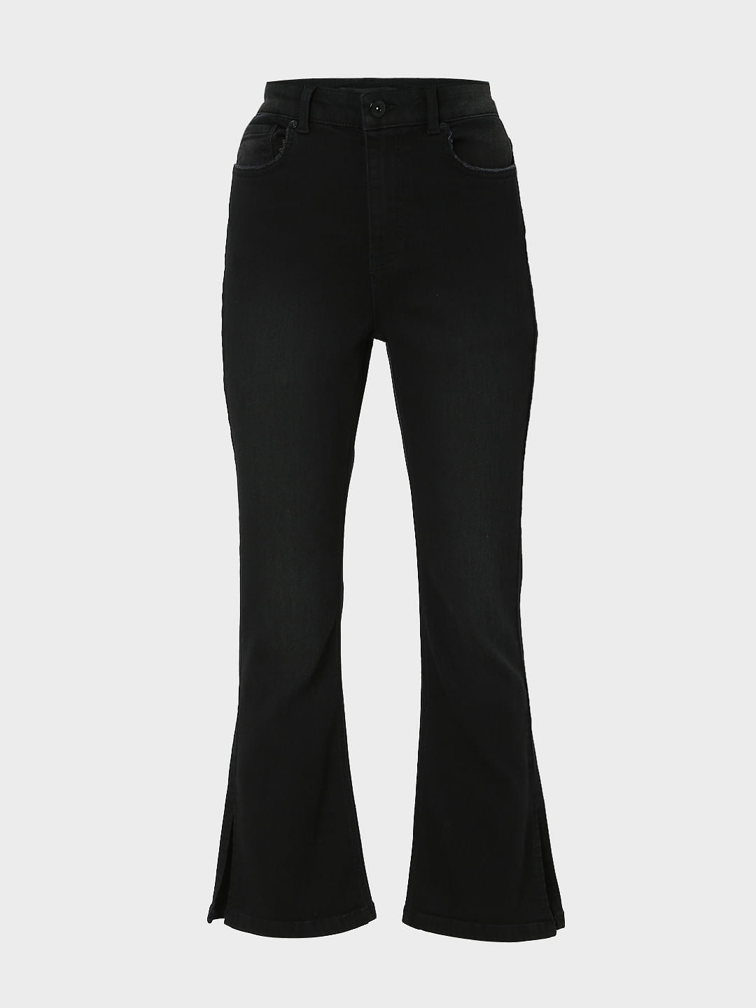 Black Mid Rise Petra Bootcut Jeans
