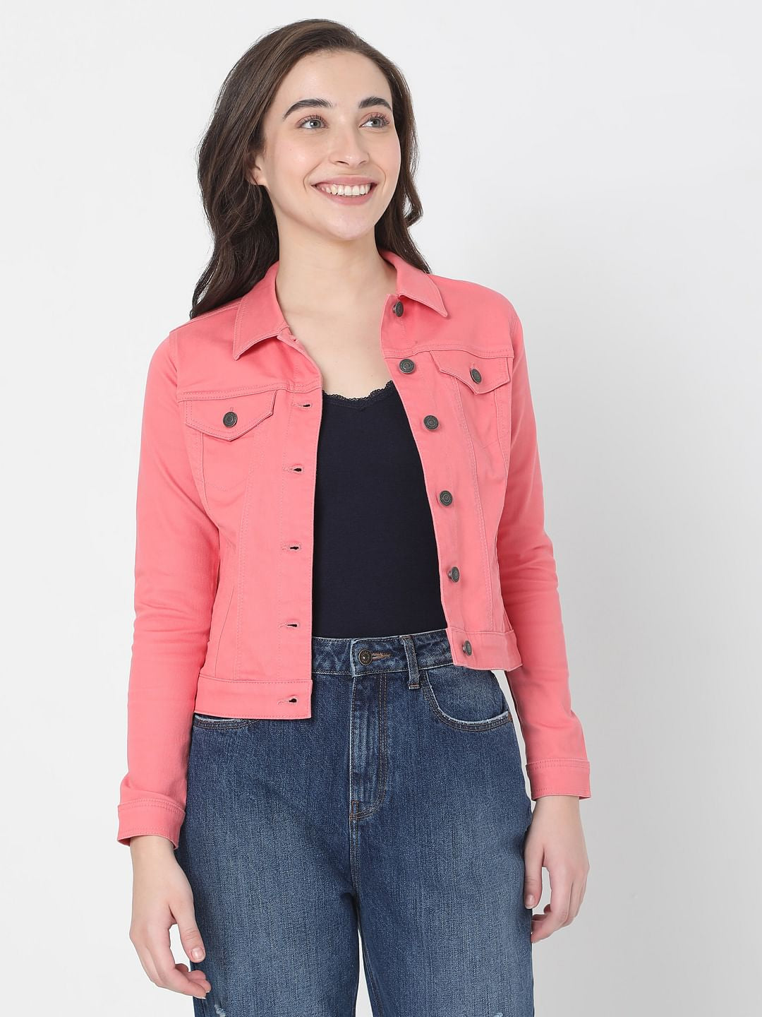 Pink Denim Jacket