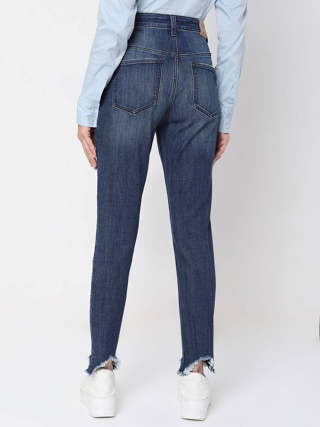 Black High Rise Distressed Wendy Skinny Jeans