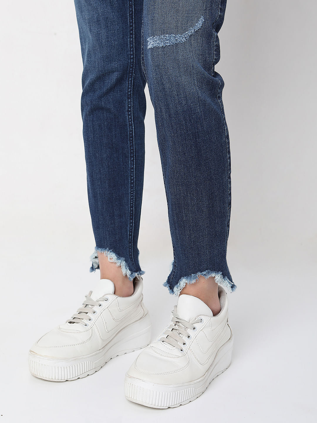 Black High Rise Distressed Wendy Skinny Jeans