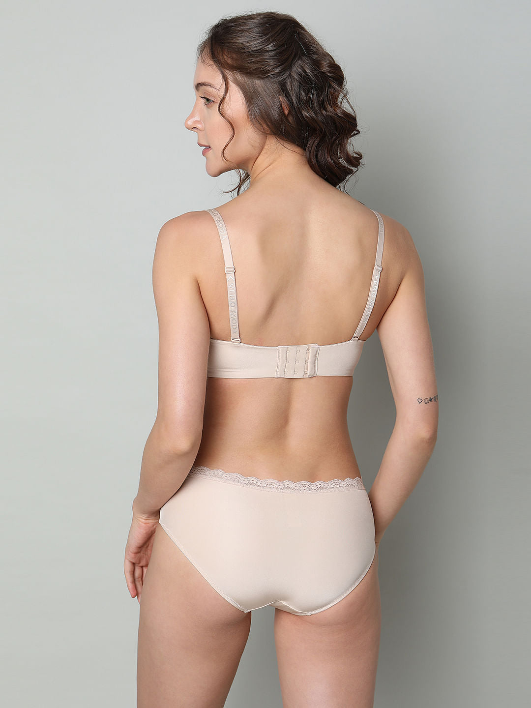 Beige Lightly Lined Strapless Bra