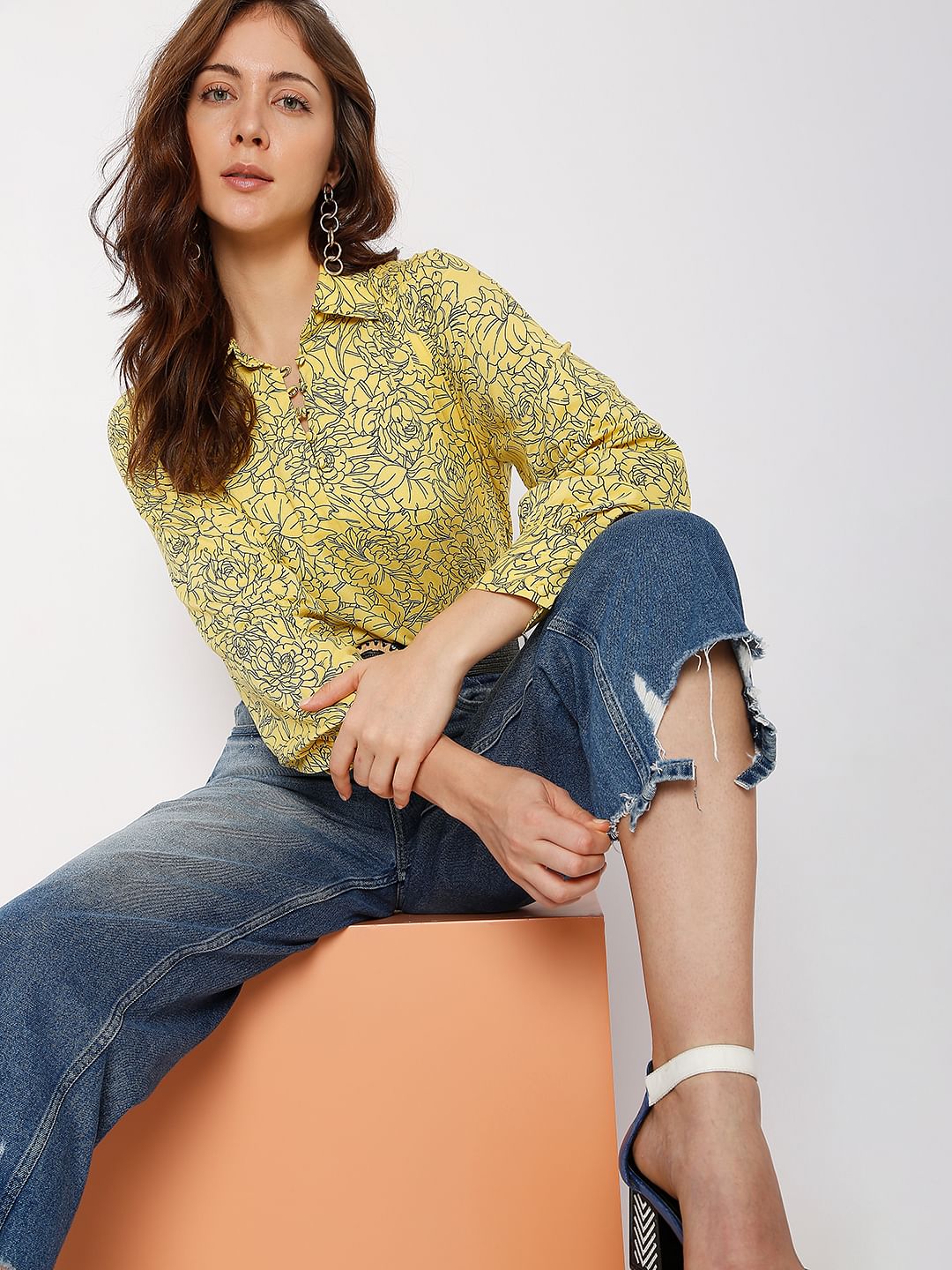 Yellow Printed Shirt