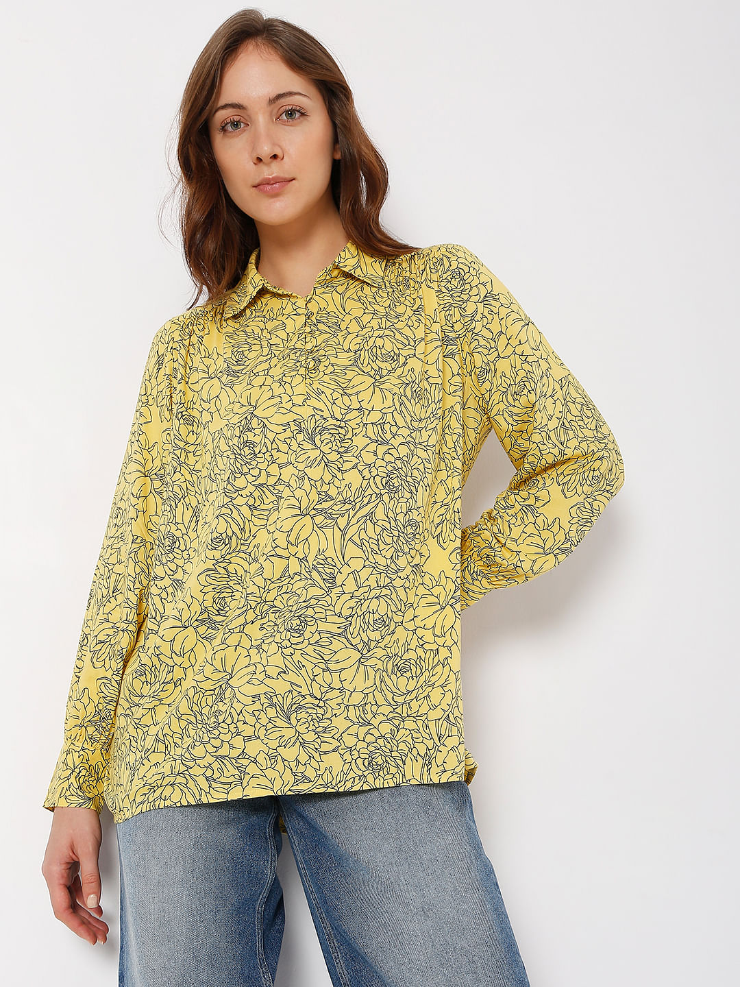 Yellow Printed Shirt