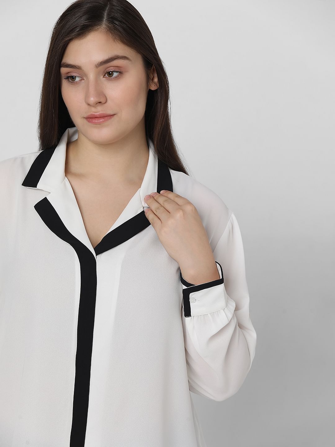 Curve White & Black Shirt