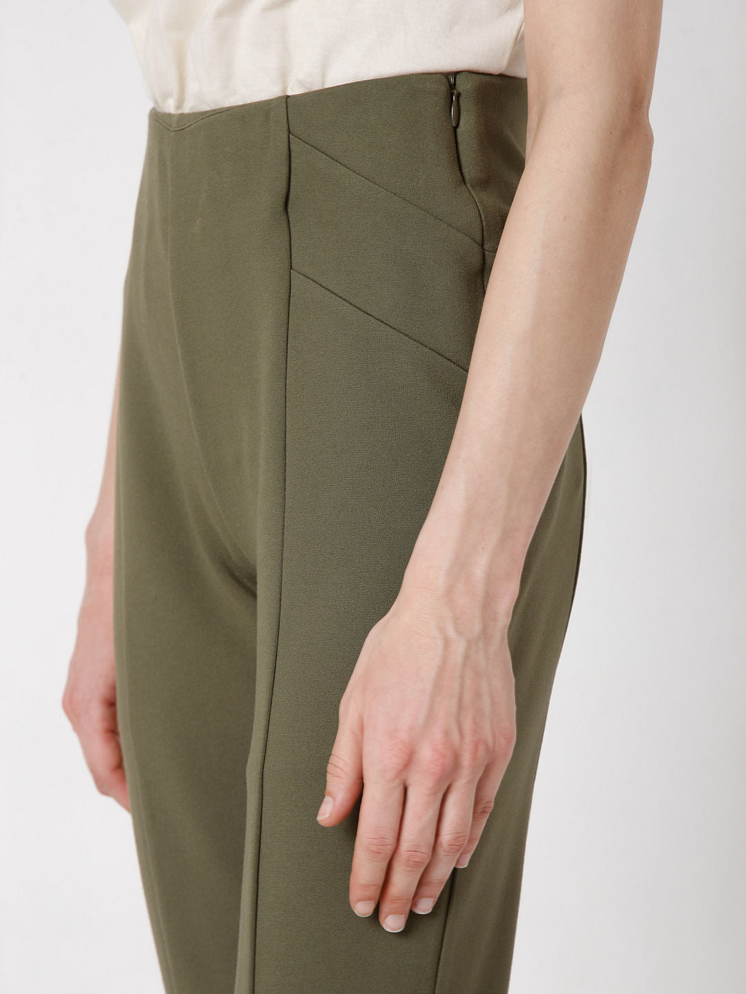 Green Slim Fit Pants