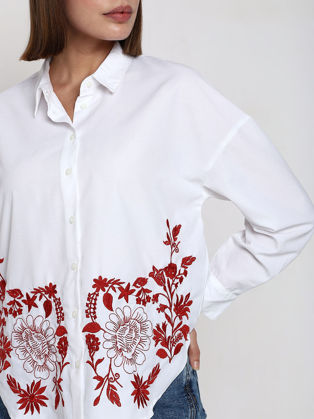 White Printed Shirt