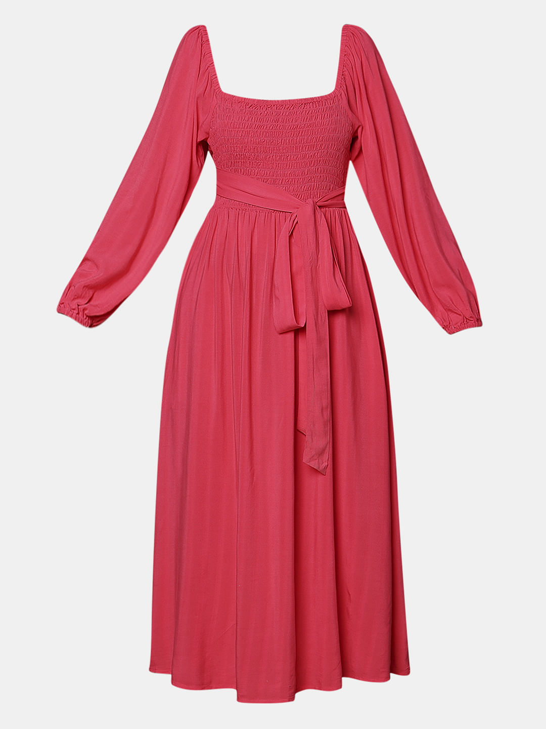 Red Multi-Style Midi Dress