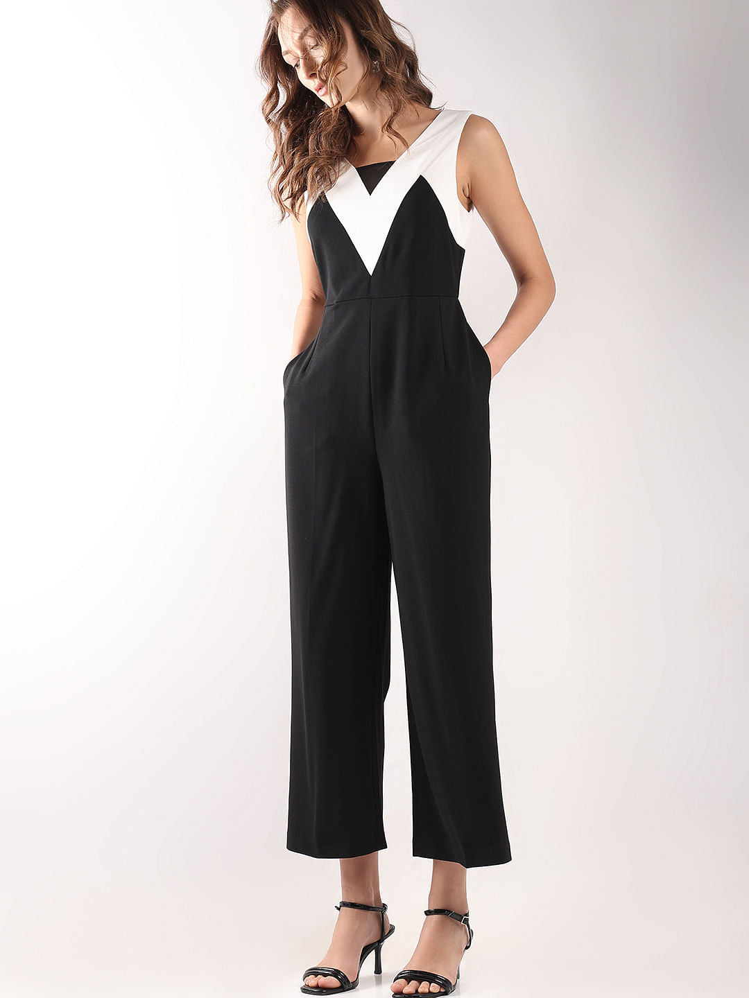 Black Colourblocked Jumpsuit