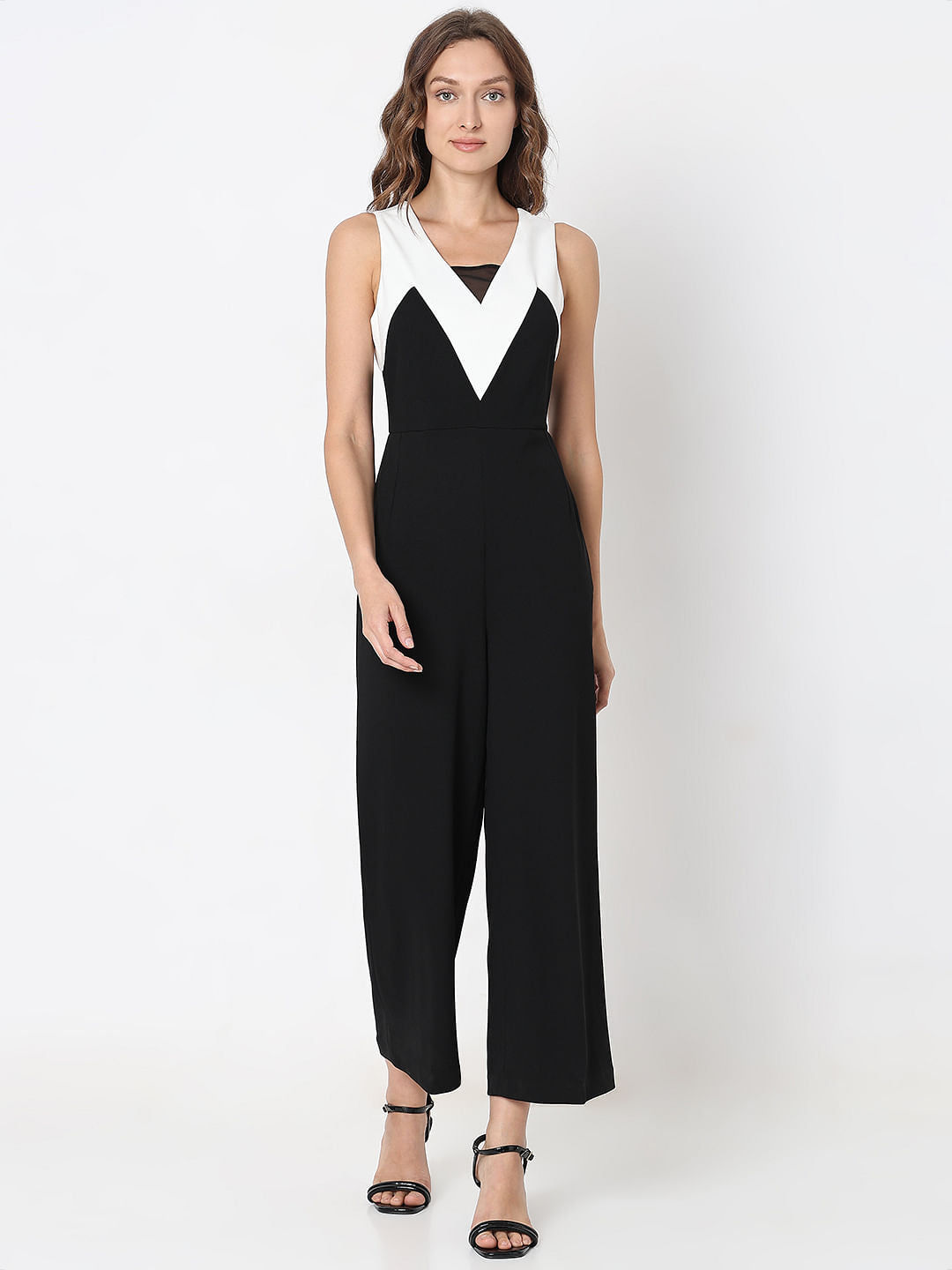 Black Colourblocked Jumpsuit
