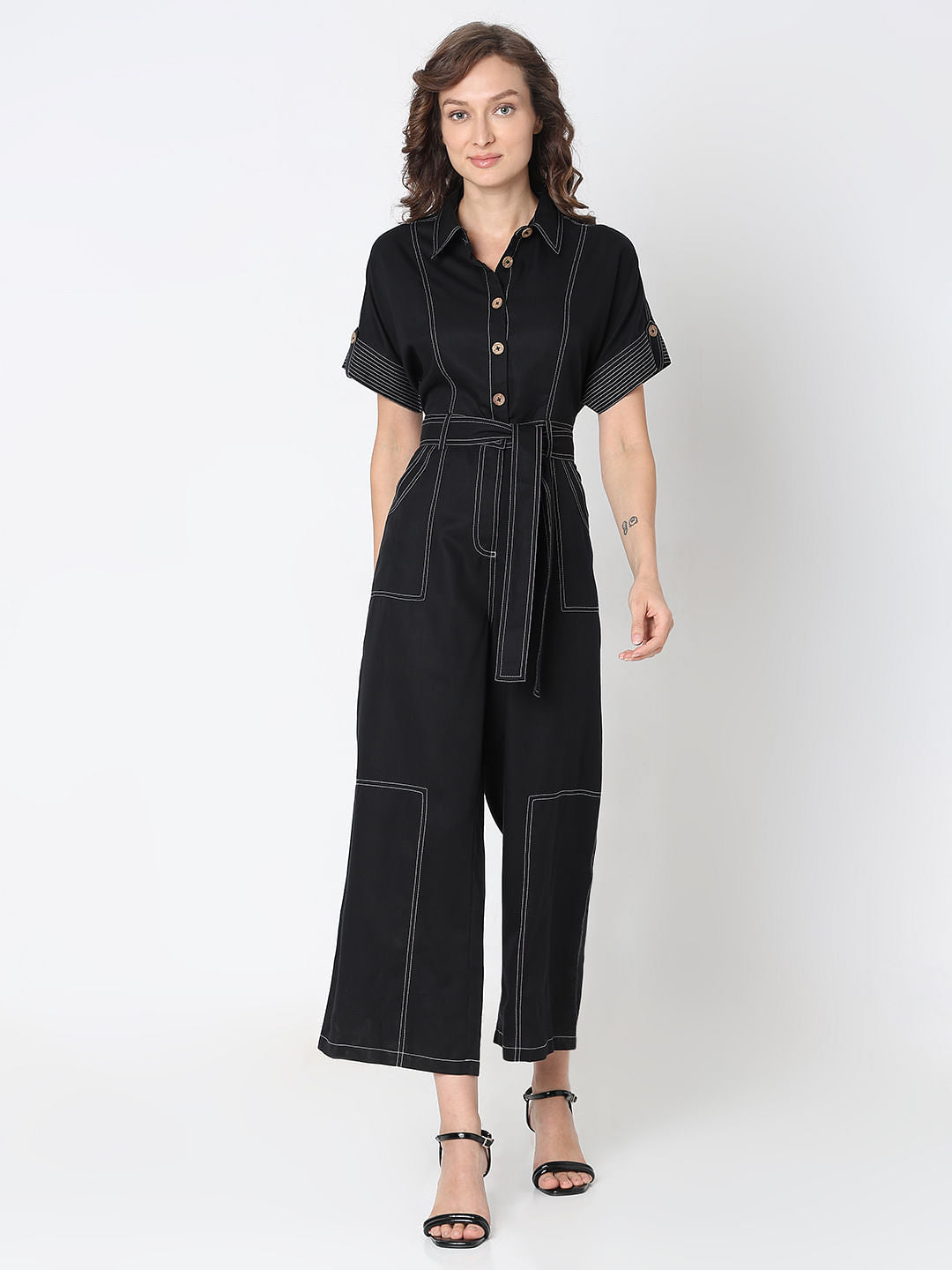 Black Linen Jumpsuit