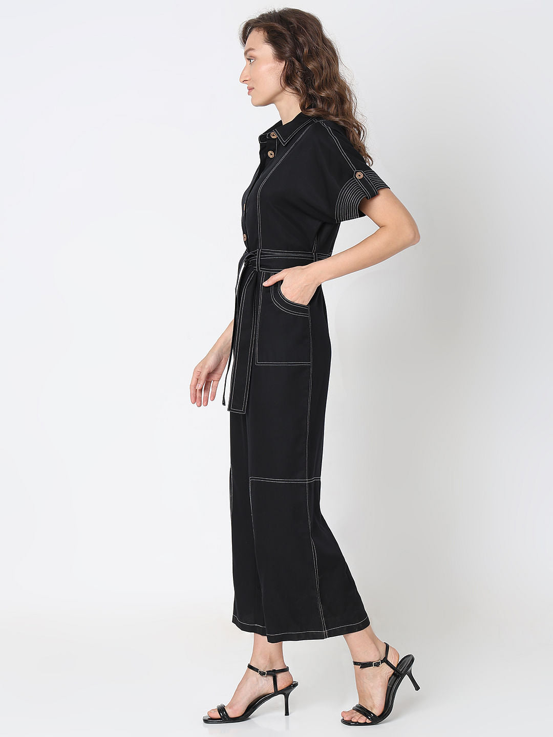 Black Linen Jumpsuit