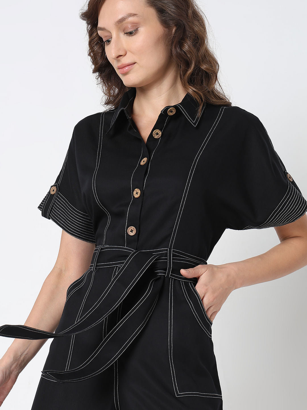 Black Linen Jumpsuit