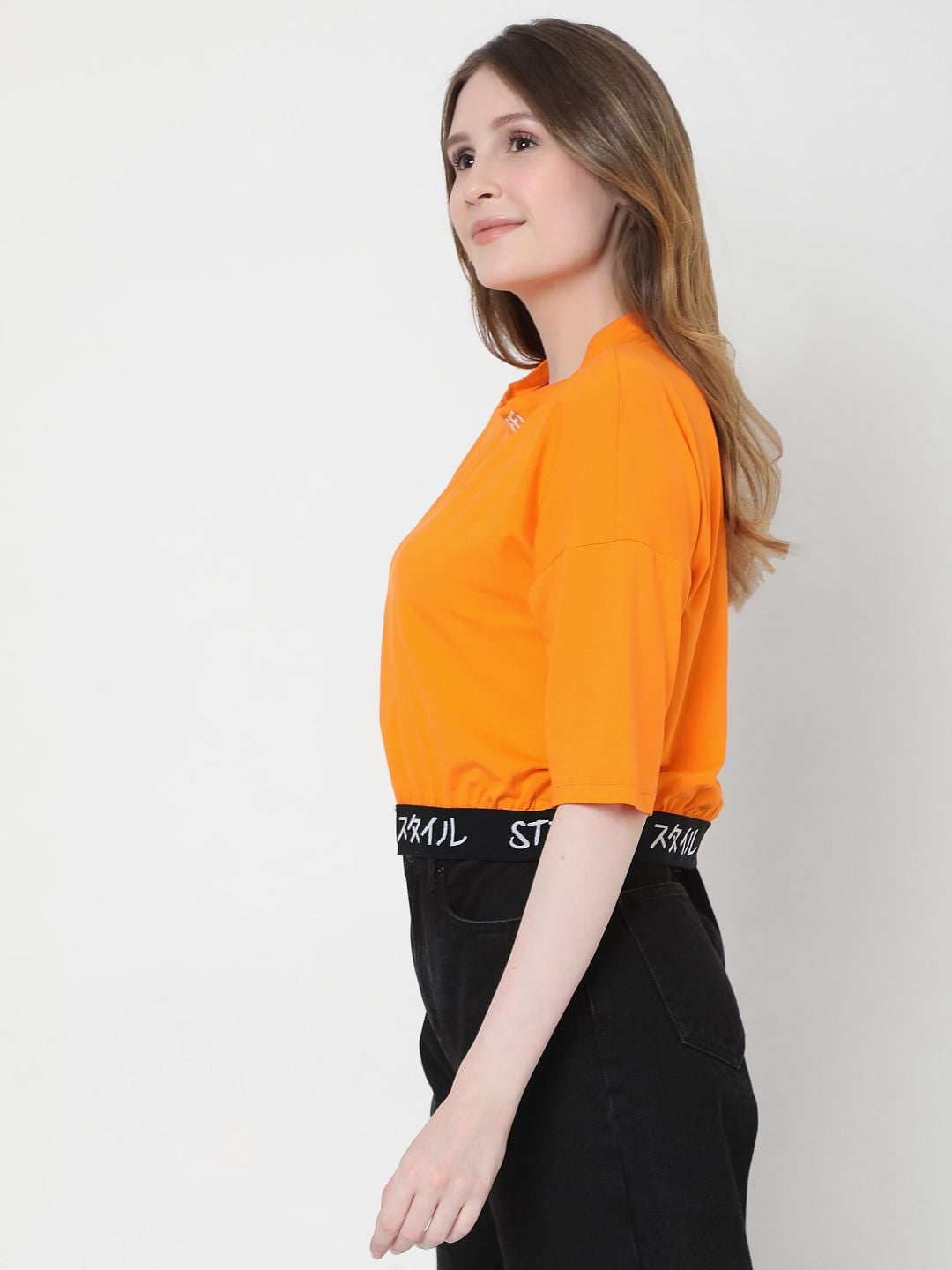 Orange Cropped T-Shirt