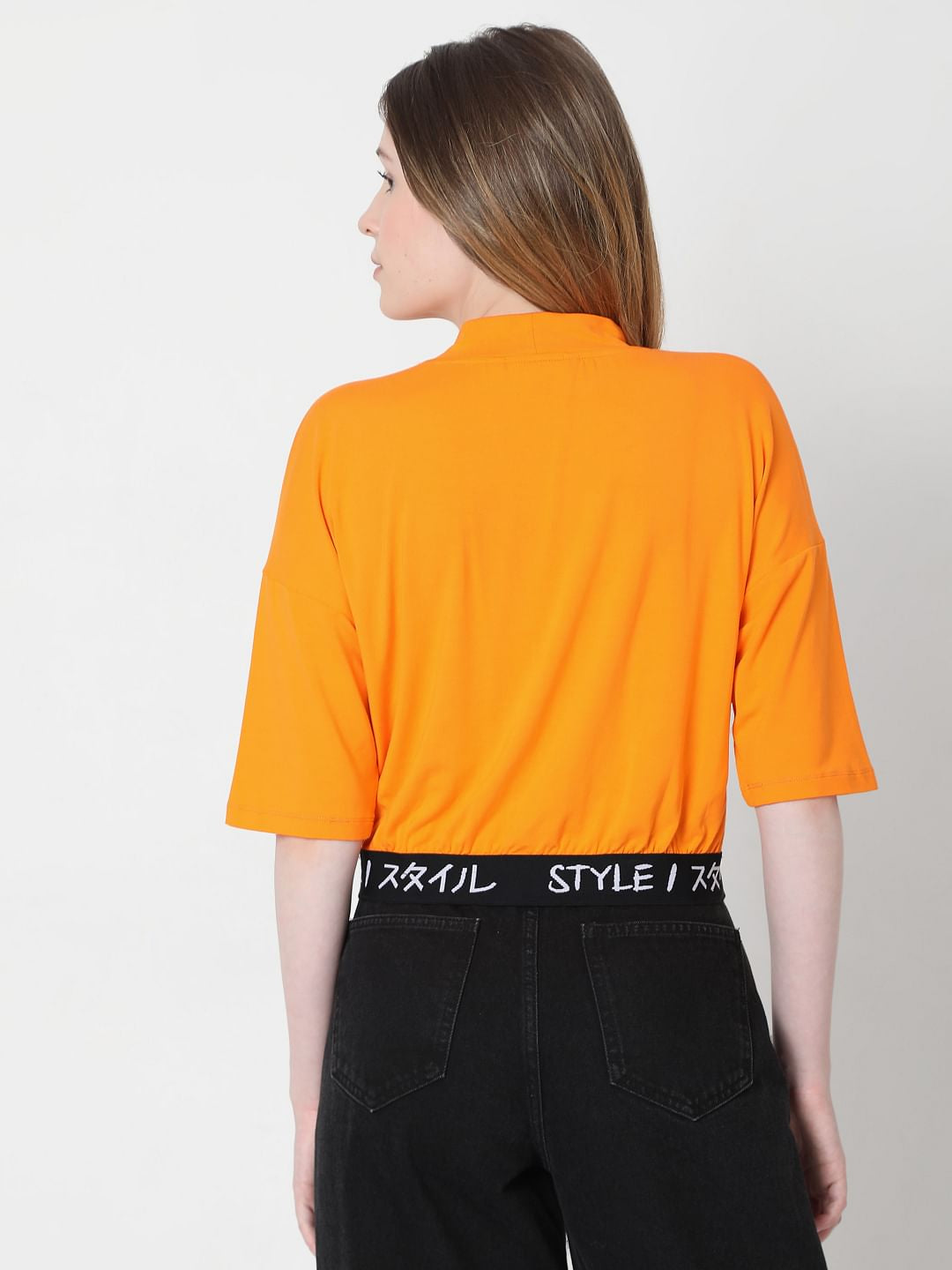 Orange Cropped T-Shirt
