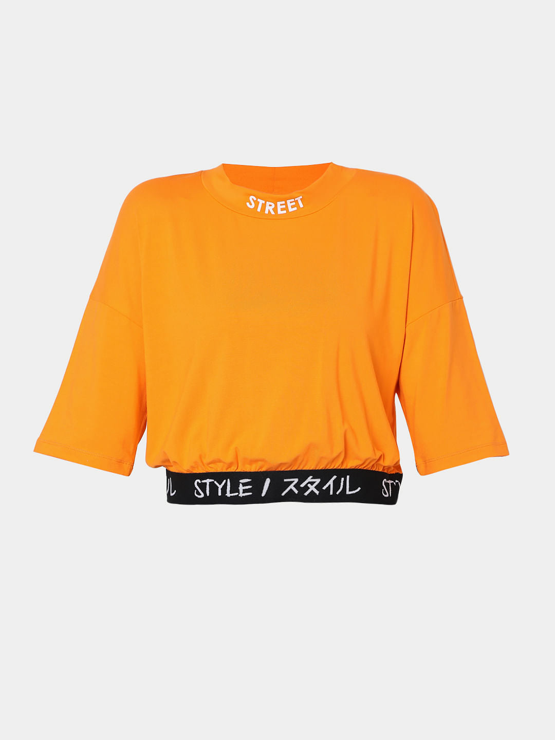 Orange Cropped T-Shirt