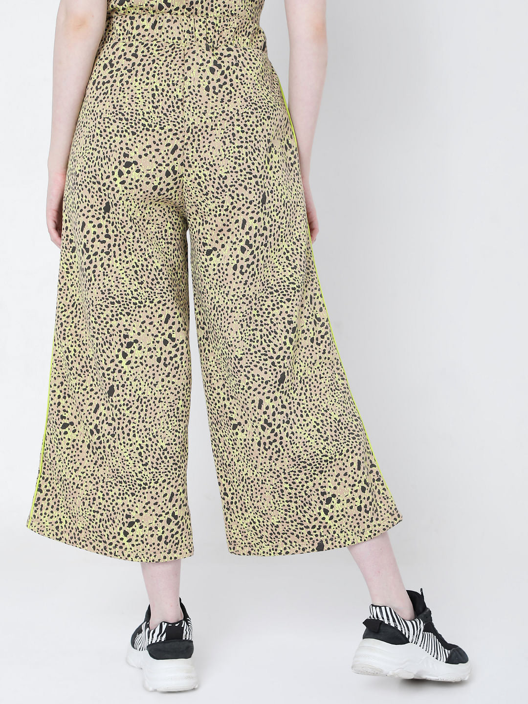 Beige Animal Print Co-Ord Pants